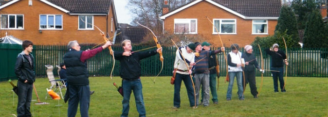 Picture of archers shooting a 'clout'